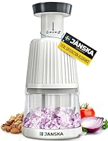 UltraChop Push Food & Vegetable Chopper, Heavy-Duty Stainless Steel Blades, Durable & Ergonomic Design, Veggie, Meat, Garlic Cutter, Slicer, Soft Non-Slip Grip, Home Essentials Kitchen Gadgets