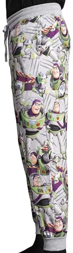 Mad Engine Toy Story Buzz Lightyear All-Over Character Print Adult Pajama Lounge Pants Multicolor4