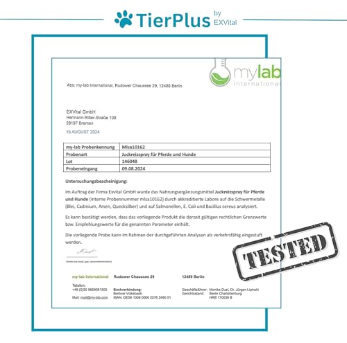 TierPlus Juckreizspray für Pferde & Hunde, 500 ml Sprühflasche, Gegen Juckreiz, Entzündungen & Ekzeme, Soforthilfe bei Allergien & trockener Haut, clevere Pflegeformel