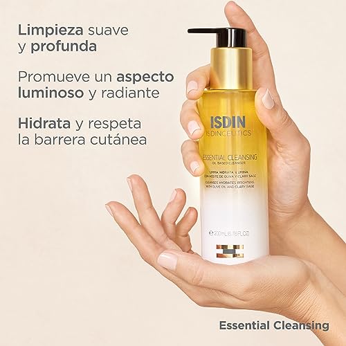 Isdinceutics-Essential-Cleansing-Aceite-Limpiador-Facial-Suave-Y-Ligero-De-Textura-Oil-to-milk-Con-85-De-Ingredientes-De-Origen-Natural-200-Mililitro