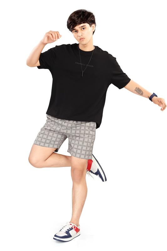 Image of UNOseven Shorts for Boys - 100% Cotton Printed with Side Pockets - Pack of 2 - Available from Size 7 Years to XL