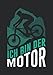 Price comparison product image Notizbuch A5 dotted, gepunktet mit Softcover Design: Mountainbike Spruch ich bin der Motor Fahrrad Geschenk: 120 dotted (Punktgitter) DIN A5 Seiten