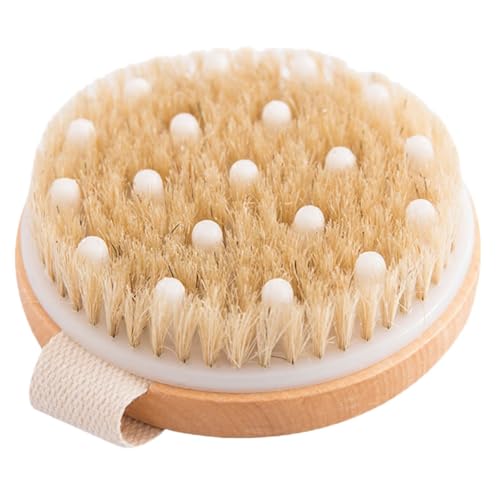 TOYANDONA Cepillo de Baño de Madera sin Mango 11X11 CM Cepillo Exfoliante para Ducha y Masaje Corporal Ecológico Seguro para Piel Sensible Uso Diario