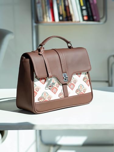 Image of ZOUK | Women's Vegan Leather | Stylish Handbag with Adjustable Strap, Top Handle |