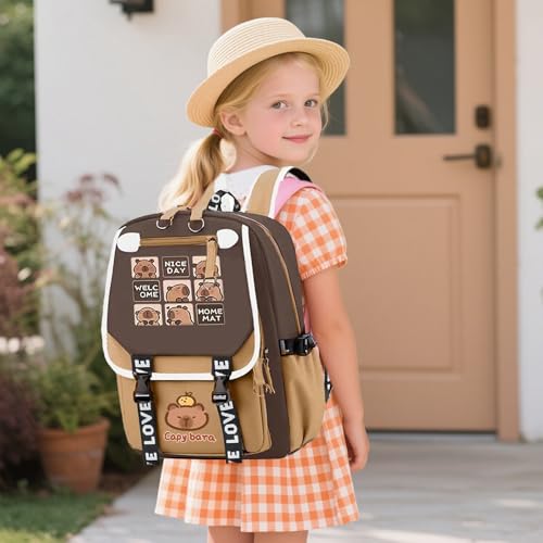 Mochila infantil ergonómica con estampado de erizo para organizar libros y papelería 2