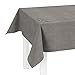 LILENO HOME Tischdecke abwaschbar [110x140cm] in Grau - Gesäumte Polypropylen Gewebe Tischdecke wasserdicht mit Fleckschutz