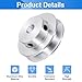 uxcell 2Pcs Single Groove Pulley, 8mm Fixed Bore 40mm Outer Diameter Aluminum Alloy Mechanical Belt Pulley with Hex Wrench for 6mm PU Round Belt