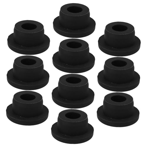 BUGUUYO 10 Piezas Enchufe Impermeable Cubiertas De Orificios para Tornillos Tapones para Agujeros De Bolsillo Tapón De Tubo Tapón Final Tapones De Goma para Agujeros Redondos Black Caucho