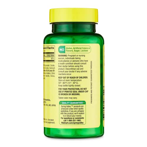 Magnesium 250Mg Spring Valley 100Ct (1) Set With Fusion Shop Store Week Case (1) #TOP5