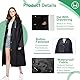 Arimsoa 2 Stück Regenponcho Wiederverwendbar, Dicker Regencape Eva Regenmantel Reisen Regenjacke Damen & Herren (DE/NL/SE/PL, Alphanumerisch, Einheitsgröße, Regular, Regular, Schwarz)