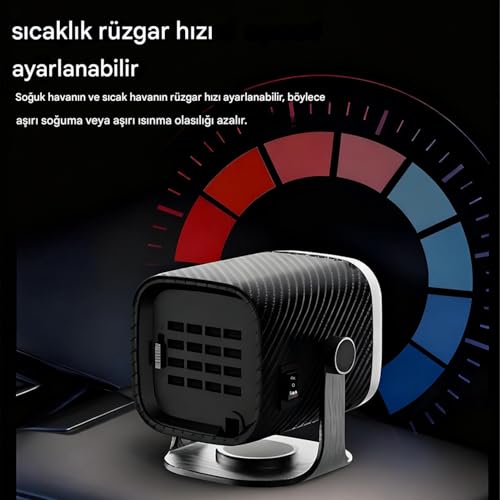 Araçlar İçin Araba Isıtıcıları | 2 Si 1 Araç Buz Çözücü Fan | Tak Çalıştır Hızlı Ön Cam Isıtıcısı,Kış Soğuk Hava için Kamyon ve SUV Araçları Cam Buhar Giderici Isıtma ve Soğutma