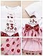 FYMNSI 3 Geburtstagkleid M�dchen Kinder 3. Geburtstag Outfit Erdbeere T�t�rock Kurzarm T�ll Prinzessin Partykleid Festliches Festkleid Taufkleid Sommerkleid mit Stirnband Fotoshooting Rosa 3 Jahre