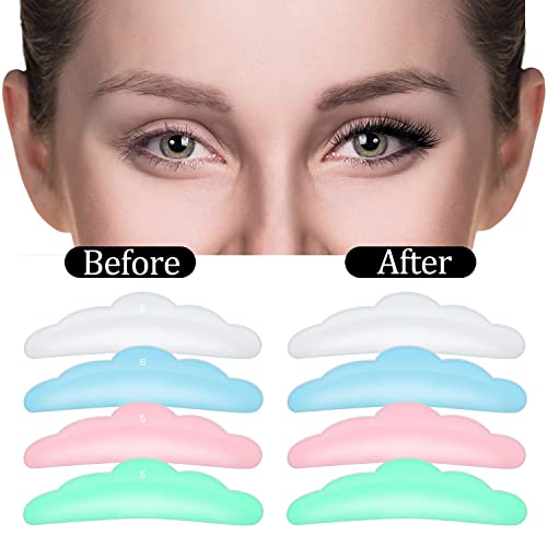 Vesaneae 20 Paar Silikon Dauerwelle Pad mit Y Form Wimpernbürste,Silicon Pad Curler,Wiederverwendbare DIY Wimpern Lifting Pads,5 Größen S/M/M1/M2/L