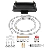 KIMISS Aluminum 125ml Oil Cooler Engine Cooling Radiator System Kit With 2pcs Hollow Screw for GY6...