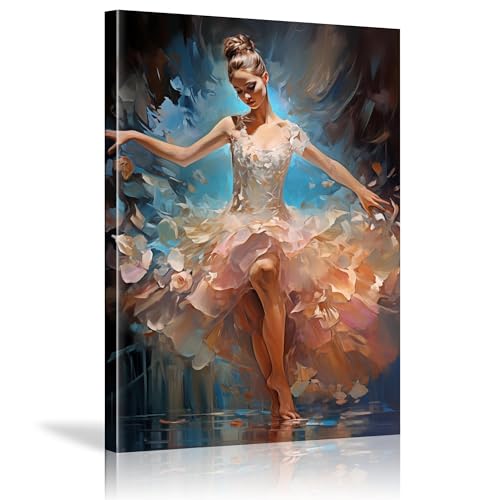 Tableau de danseuse classique avec cadre, le cadeau idéal pour passionnés de ballet 30x50cm