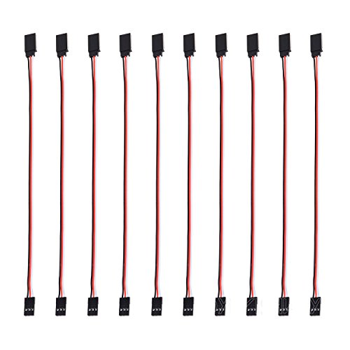 DYWISHKEY 30cm Servo Cables, Male to Female (10 Pack)