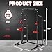 RUNFREELY Power Rack Squat Rack for Home Gym, 1000LBS Power Cage Half Rack with Pull Up Bar,Safety Bar and Landmine,Gym Rack for Weight Lifting, Bench Press and Squat