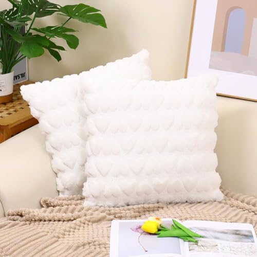 Housse de coussin cœur Saint-Valentin 45x45 cm pour un cadeau romantique