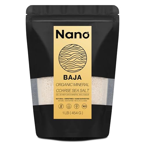 Generic - NANO Baja Sea Salt Organic | 90 MINERALS, 4X More Minerals Than Celtic Sea Salt | Low Sodium, Additive & Microplastic Free | Perfect for Hydration & Cooking | 1 lb (454g) Resealable Bag