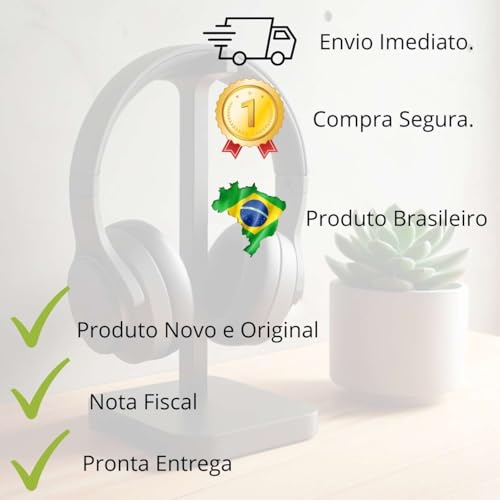Suporte Porta Headphone/Headset E Fone De Ouvido Para Mesa