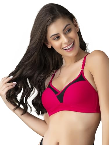 Image of Clovia Women's Cotton Rich Non-Padded Non-Wired T-Shirt Bra