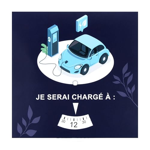 Color Pop - Disco de estacionamiento para carga de vehículos eléctricos, especial zona de carga VE – cartón – Fabricación Francia – Rueda ajustable