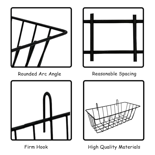Rabbit Hay Feeder Rack Guinea Pig Hay Dispenser for Cage Hanging Metal Feeder Small Animals Hay Holder Manger for Rabbits Guinea Pigs Chinchillas Ferrets (Black - 2 in a Group) - Image 4