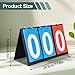 equlup Scoreboard, 2/3/4 Digit Flip Sports Scoreboard Portable Score Keeper Multi Sports Score Counter Table Score Flipper for Tennis Basketball Soccer(3-Digit)