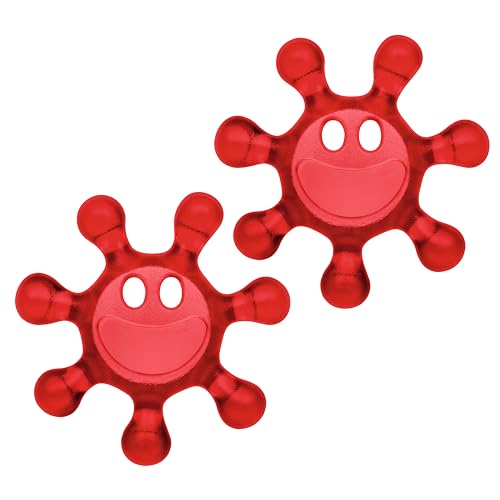 Koziol SUNNY Flaschenöffner 2er-Set | für Verschlüsse aus Kunststoff | Drehverschlussöffner | bruchfester Kunststoff spülmaschinengeeignet | ideal für Kinder & Senioren (transparent red)