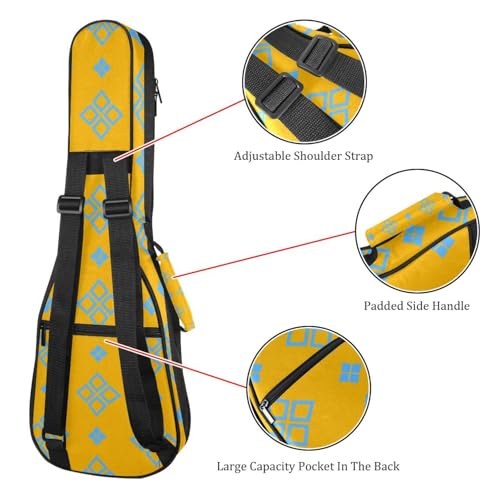JRHEJTHH Housse durable pour ukulélé étanche avec épaules réglables pour 53,3 cm, 58,4 cm, 61 cm, rembourrage épais, motif éléments orientaux, jaune, Multicolore., 25.9x9x3.1in/66x23x8cm, Moderne - Les Beatles, Paul McCartney, John Lennon, RIngo Starr, George Harrison JRHEJTHH Housse durable pour ukulélé étanche avec épaules réglables pour 53,3 cm, 58,4 cm, 61 cm, rembourrage épais, motif éléments orientaux, jaune, Multicolore., 25.9x9x3.1in/66x23x8cm, Moderne – Image 4