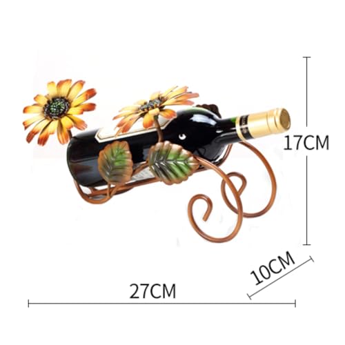 Soporte para botellas de vino con diseño de girasol miniatura 2