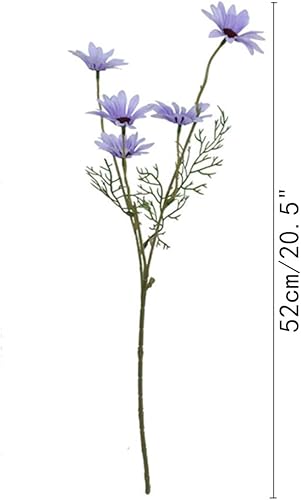 Miniatura 3 de Flores artificiales, 12 paquetes de margaritas artificiales de seda, resistentes a los rayos UV, flores silvestres falsas con tallos, arbustos