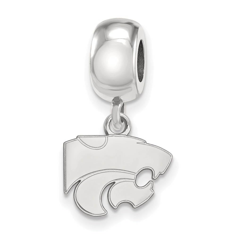 LogoArt Sterling Silver Kansas State Univ. XS Wildcat Dangle Bead Charm