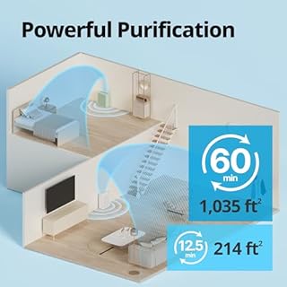COWAY Air Purifiers for Home Bedroom up to 1,035ft² with HEPA Filter, Carbon Filter, Washable Filter for Smoke, Pollen, Dander, with Air Quality Monitor, Auto Mode, 3yr Warranty, Airmega 150 White