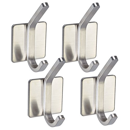 4 X Ganci Da Parete Mady Autoadesivi 3M Acciaio Inox Antiruggine Per Cucina & Bagno Gancio Per Stoviglie Portasciugamani