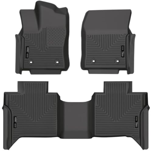 Husky Liners Weatherbeater Floor Mats | Fits 2022-2026 Toyota Tundra CREWMAX CAB ONLY | Front & 2nd Row 3-pc Black - 99481