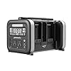 Greenworks 40V 500W Portable Power Station, 4-Slot Inverter, 2 AC Outlets, 5 USB Ports, Smart APP Control Power Generator, Outdoor Backup Power Supply (POWER 75+TOOLS, BATTERY SOLD SEPARATELY),Black