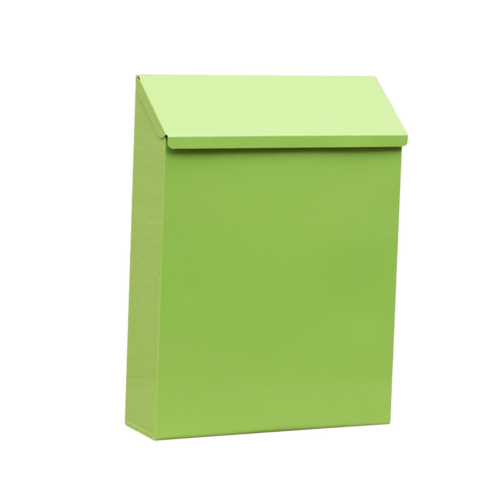 Zanthicia Wall Hanging Mail Box With Key Lockable, Green, 22x6.5x29cm