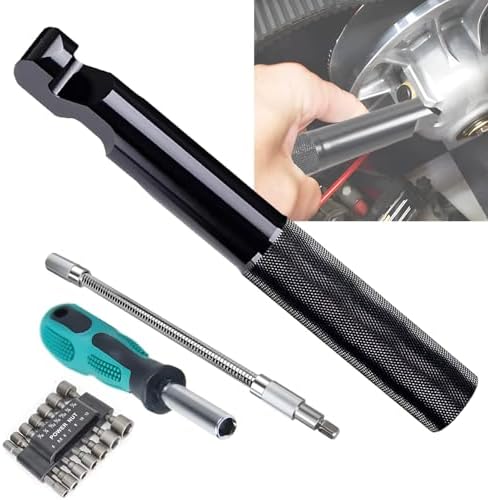 BESULEN Belt Changing Tool For Polaris RZR - 7.5 Inch Aluminum Clutch Removal Wrench For 900, 1000 XP Models