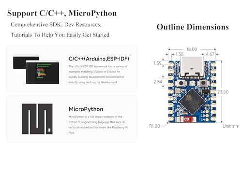 ESP32-S3 Mini Development Board, Based on ESP32-S3FH4R2 Dual-Core Processor, 240MHz, Support 2.4GHz Wi-Fi & Bluetooth 5, Support IoT, Mobile Devices, Wearable Electronic Devices, Smart Homes - Image 6