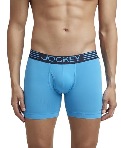 Image of Jockey MM06 Men Microfiber Mesh Elastane Active Wear Long Trunk Boxer Brief