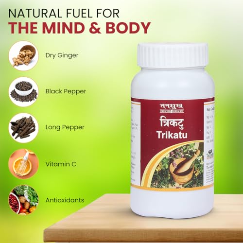 Image of Tansukh Trikatu Churna /Powder - Pack of 2 (100g Each) Ayurvedic Thirikadugam Churnam | Combination of Three Spices(Ginger, Black Pepper & Long Pepper) Relieve Digestive problems | Ayurvedic Ingredients