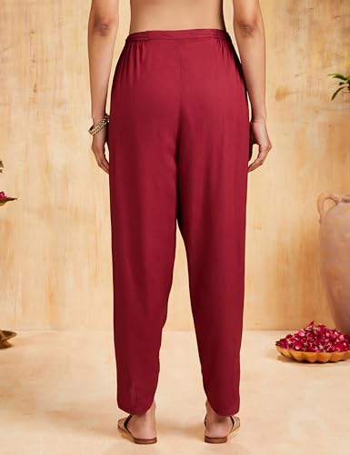 Image of Amazon Brand - Myx Women Relaxed Rayon Dhoti Pants (Available in Plus Sizes)