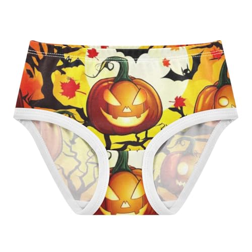 Toddler Underwear Floral 2t Cotton Panties for Girl Animals Underpants Briefs Halloween Lantern Pumpkins Bats