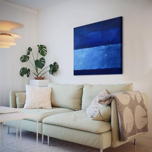 Œuvres modernes sur toile bleu marine avec structure interne 50x50cm - 3
