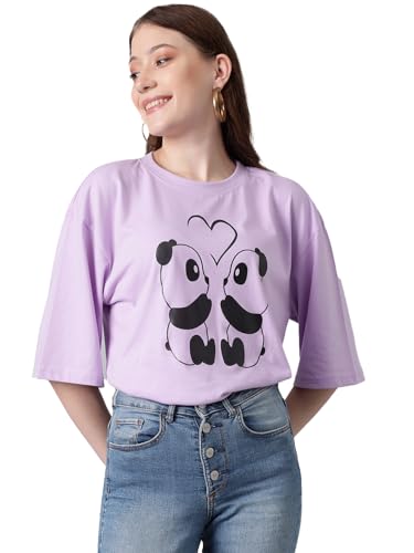 Image of KOTTY Women's Graphic Printed T-Shirt - Soft Cotton Blend Tee for Everyday Style