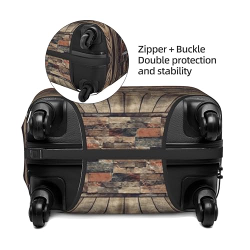 Brick Wall Print Luggage Suitcase Cover Protector Luggage Washable Covers With Concealed Zipper4