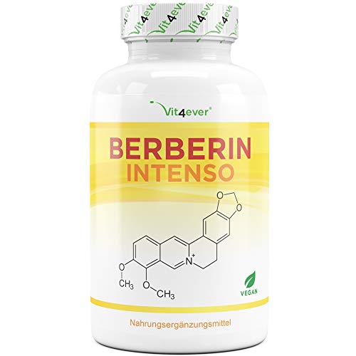Berberin HCL Extrakt - 120 Kapseln mit 500 mg - Natürliches Berberine + schwarzer Pfeffer Extrakt - Laborgeprüft - Hochdosiert - Vegan - Premium Qualität