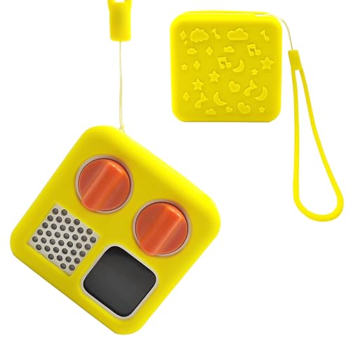 LeoTube Silicone Shell Cover for Yoto Mini Player, Silicone Protective Sleeve Case Compatible with Mini Bluetooth Speaker (Case Only, Machine not Included) (Yellow)