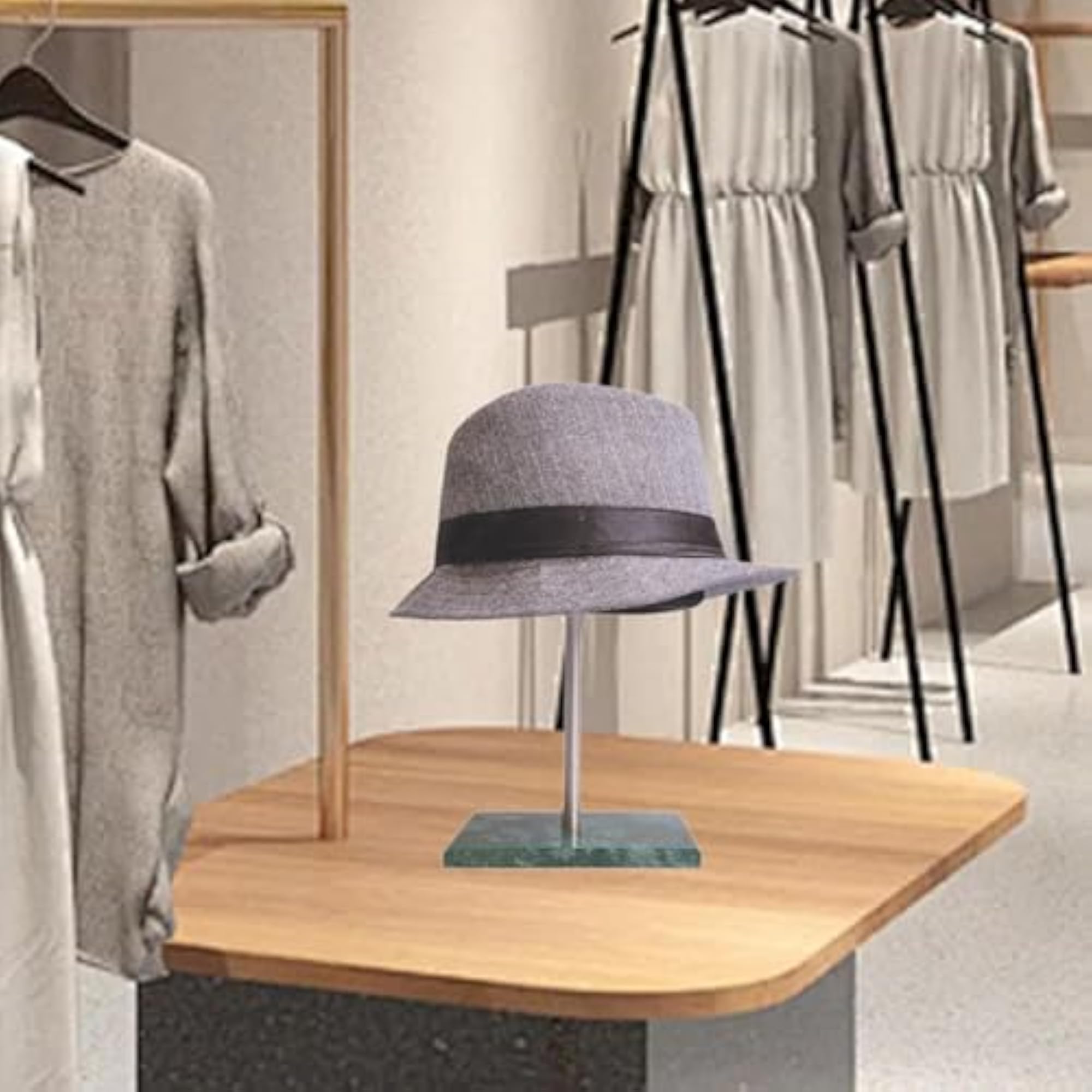 Creative Black Hat Display Rack for Headdress